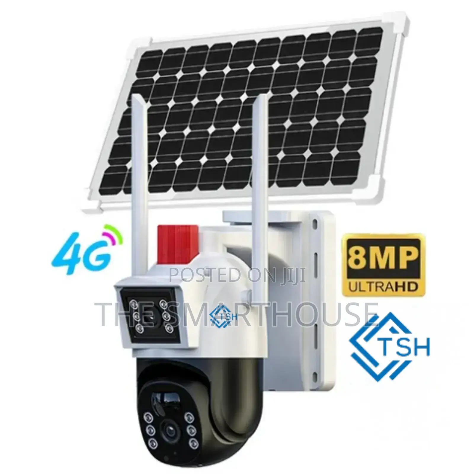 TSH 4g Solar Dual Lens CCTV (Support All Network in Ghana)