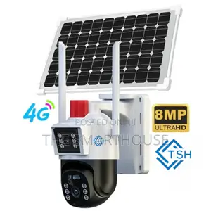 TSH 4g Solar Dual Lens CCTV (Support All Network in Ghana)