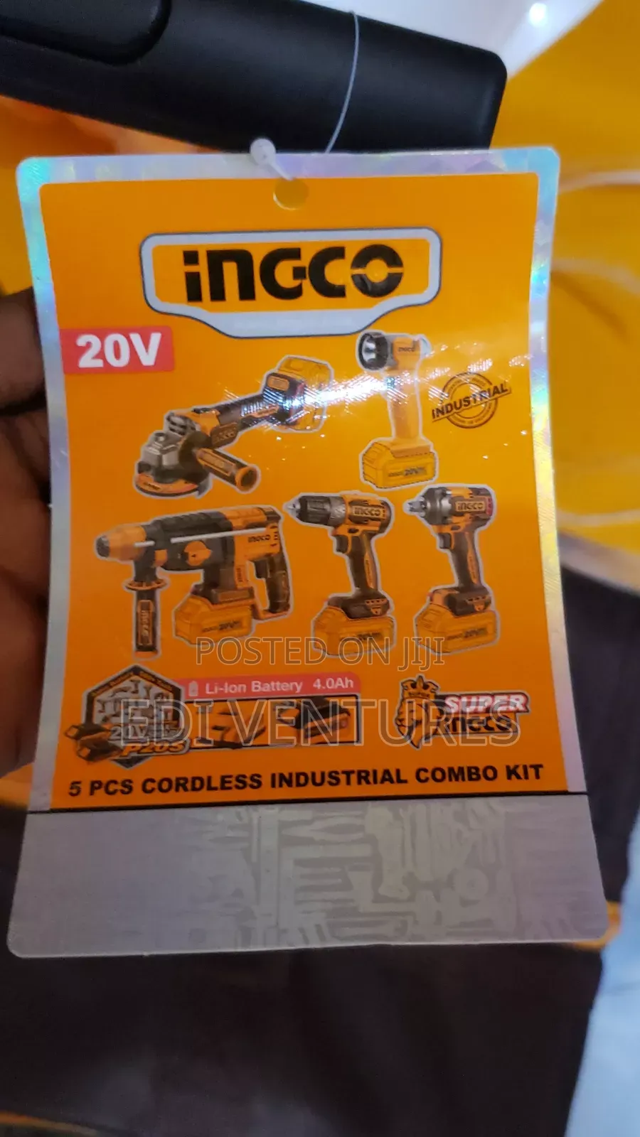 Ingco 5pcs Cordless Industrial KIT 20V +Battery-Ckli2058