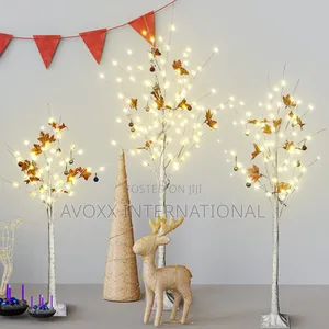 Lamerge 3-Piece LED Tree 4ft 5ft 6ft,Warm White Light
