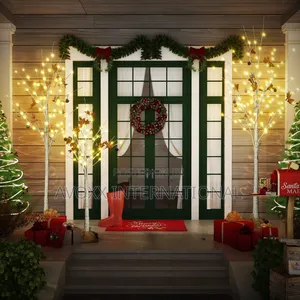 Lamerge 3-Piece LED Tree 4ft 5ft 6ft,Warm White Light