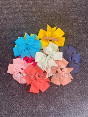 10pcs Baby Girl's Bow Hairpin Ribbon Random Color