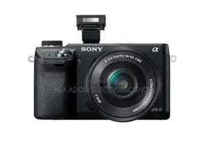 Sony Alpha NEX-6 Mirrorless Digital Camera-Flash Up View