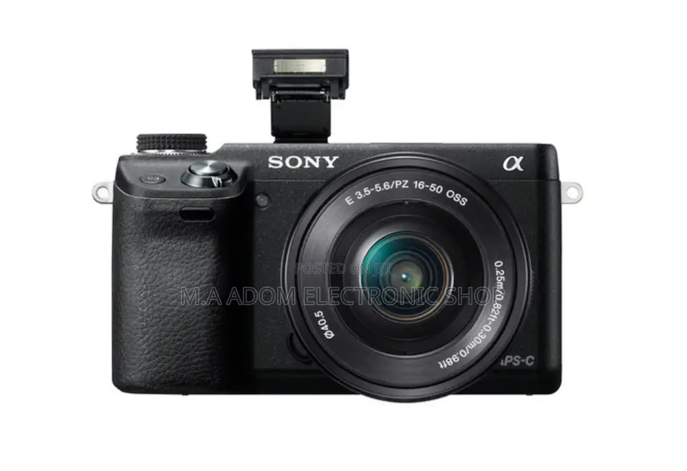 Sony Alpha NEX-6 Mirrorless Digital Camera-Flash Up View