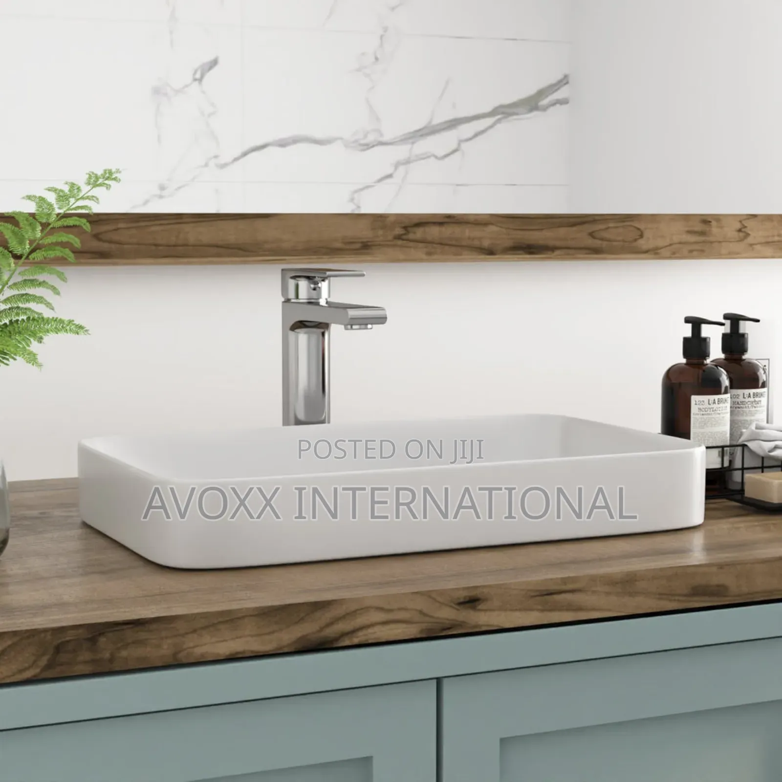 ALLY 12" Rectangular Drop-in Bathroom Sink ,Ceramic