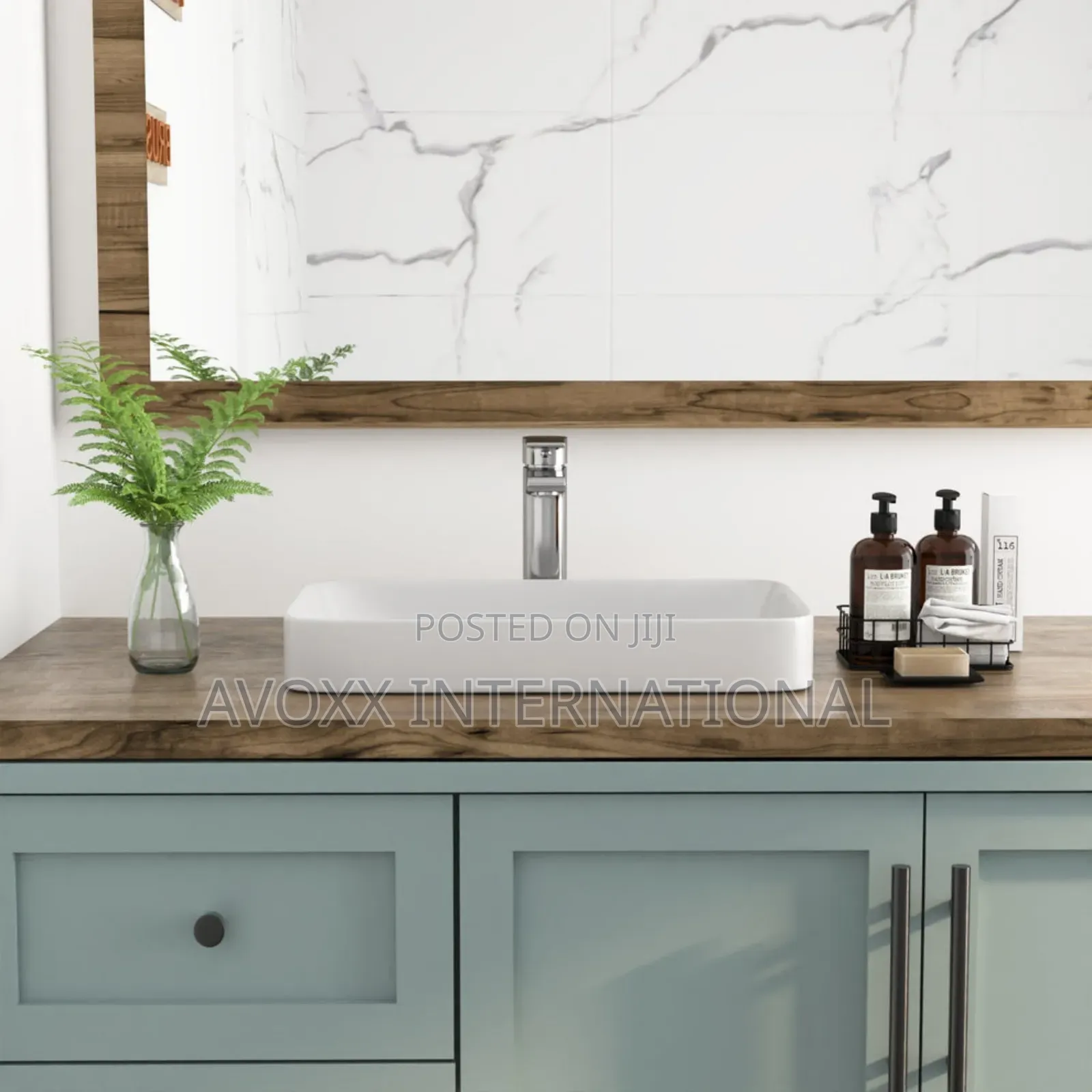 ALLY 12" Rectangular Drop-in Bathroom Sink ,Ceramic
