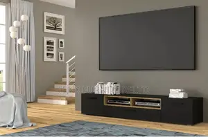 Tv Stand ( Black Matt and Oak Artisan Finish)