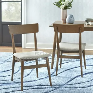 TMS Newington Indoor Dining Chair, Set of 2 ,Walnut/Mocha
