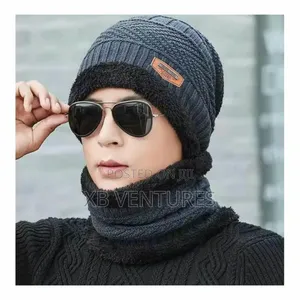 Fleece Knitted Cap With Neck Warmer
Winter Hat Scarf