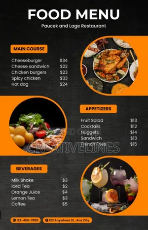Customised Food Menu