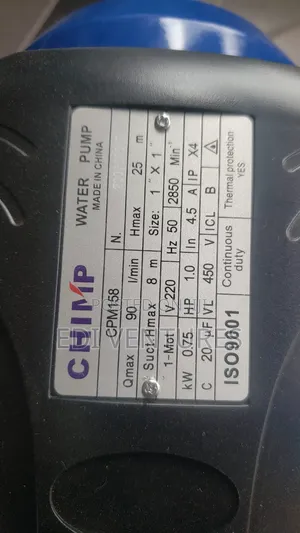 Chimp/ Ecoolmax 1.0hp Water Pump