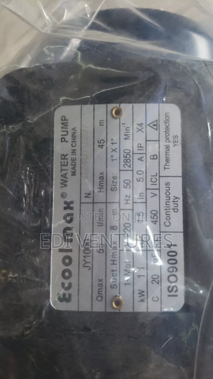 Ecoolmax Stainless Water Pump 1.5 HP