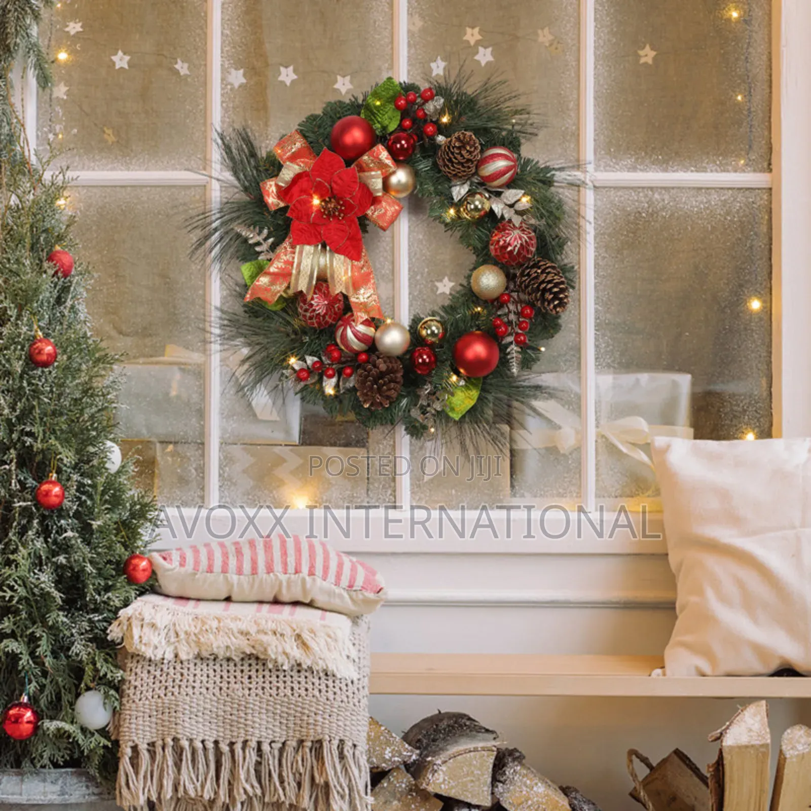 Faux Lighted 16.93'' Wreath