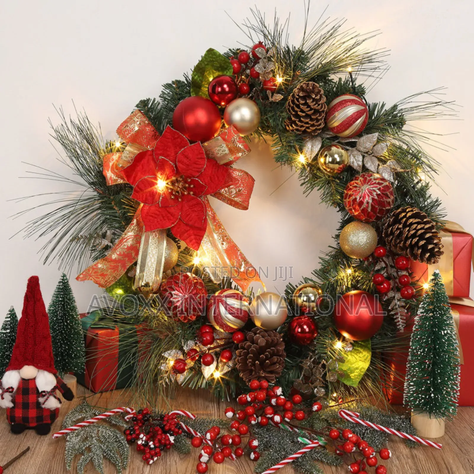 Faux Lighted 16.93'' Wreath