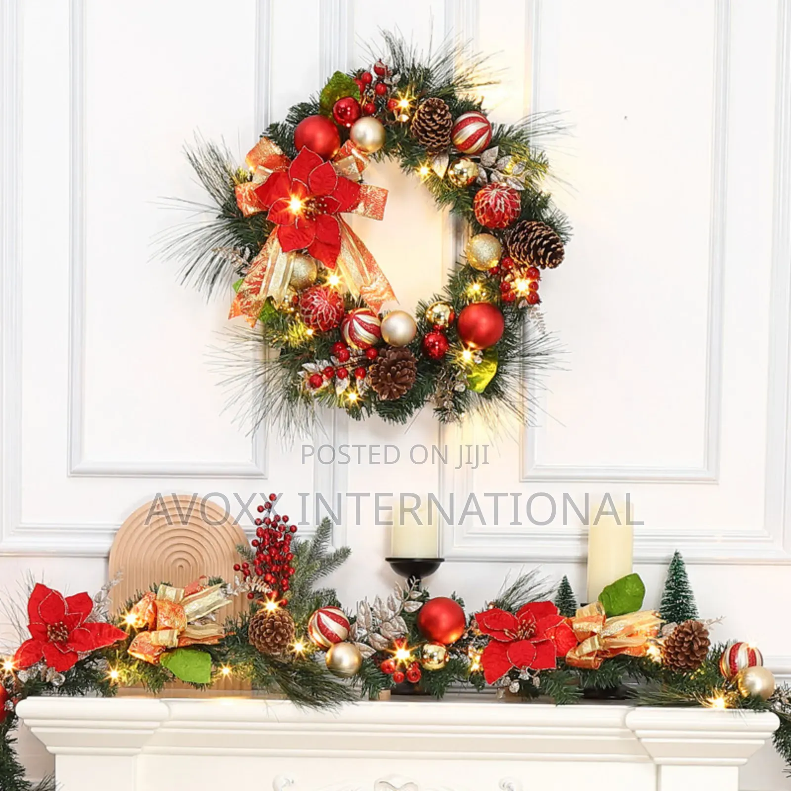 Faux Lighted 16.93'' Wreath