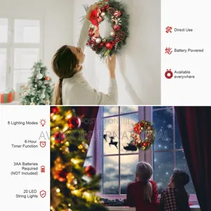Faux Lighted 16.93'' Wreath