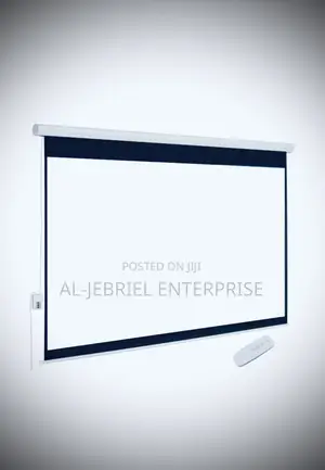 180cm*180cm Electronic Pull Down Projector Screen + Remote