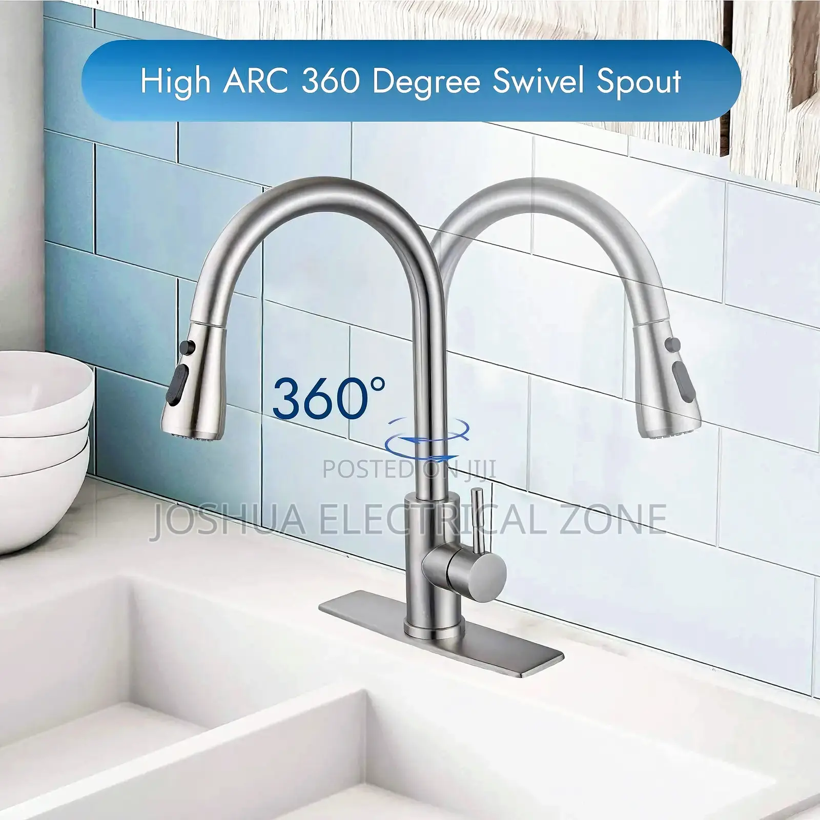 Pull Out Taps-kitchen Sink Taps, Basin,With 360 Swivel Spout