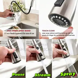 Pull Out Taps-kitchen Sink Taps, Basin,With 360 Swivel Spout