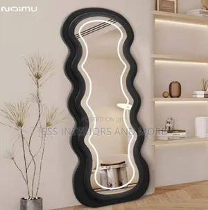 Mirror With LED Lights Full-Length (Black)