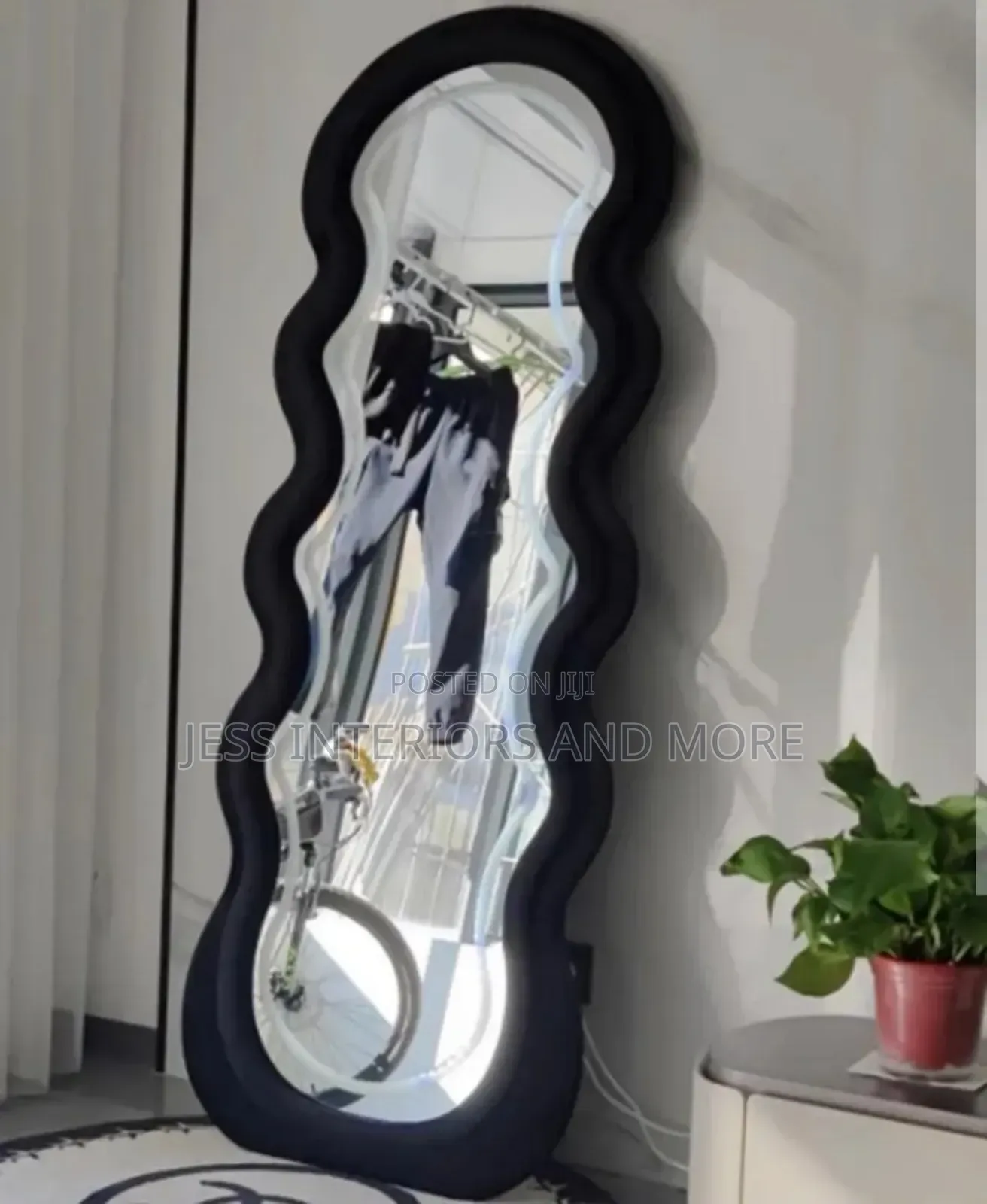 Mirror With LED Lights Full-Length (Black)