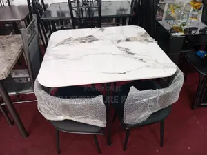 Mini Marble Dinning Table With Four Chairs