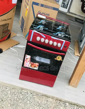 Oven 4 Burner Gas Red Volcano Cooker 50/50