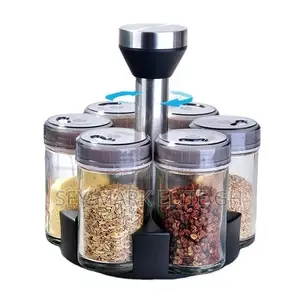 6pcs Spice Jar With Rack