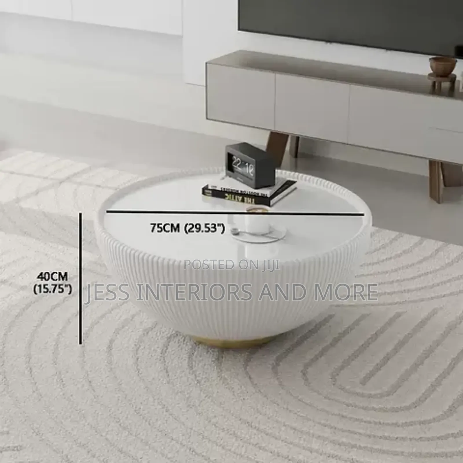 Coffee Table (White Gold Base)