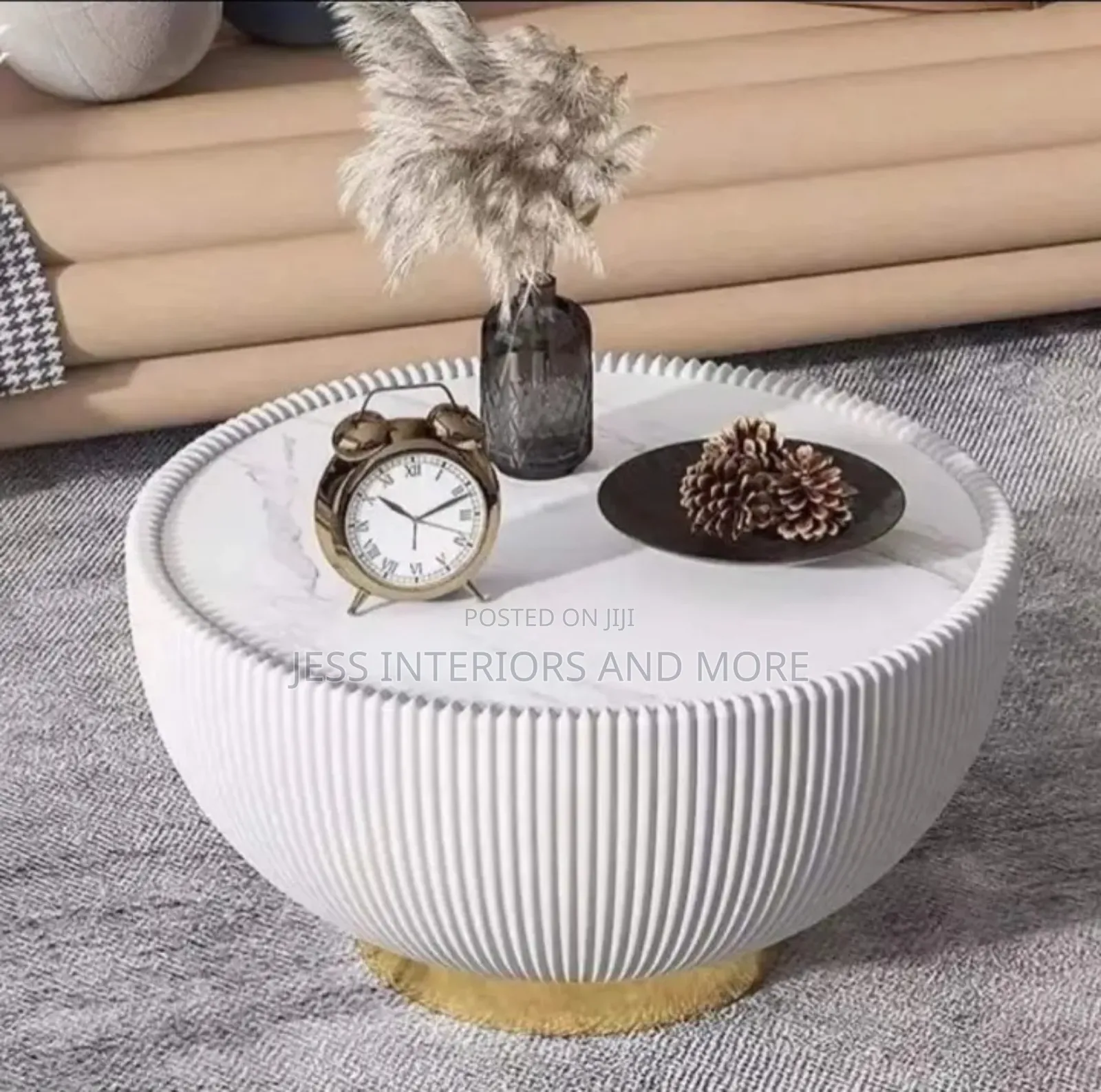 Coffee Table (White Gold Base)