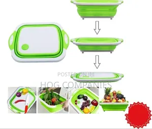 4 in 1 Foldable Kitchen Cutting Board Draining Basket