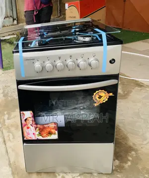Unique Volcano Gas Oven 4 Burner Auto Ignition(Gray).