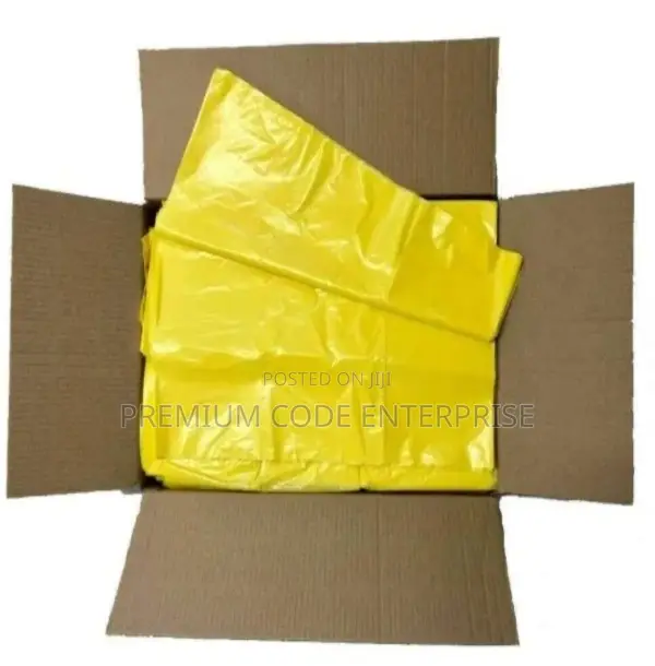 240 Liters Dustbin Liner-Yellow (Extra Large), 90 PCS/ Pack