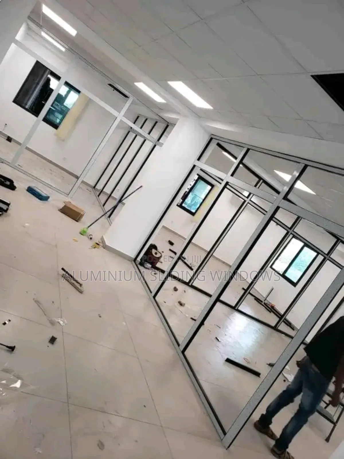 Aluminium Office Partition And Glass