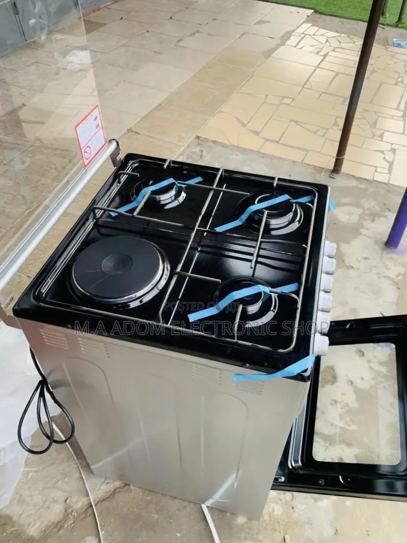 Fast Cooking Volcano 3 Gas + 1 Electric Burner(Gray).