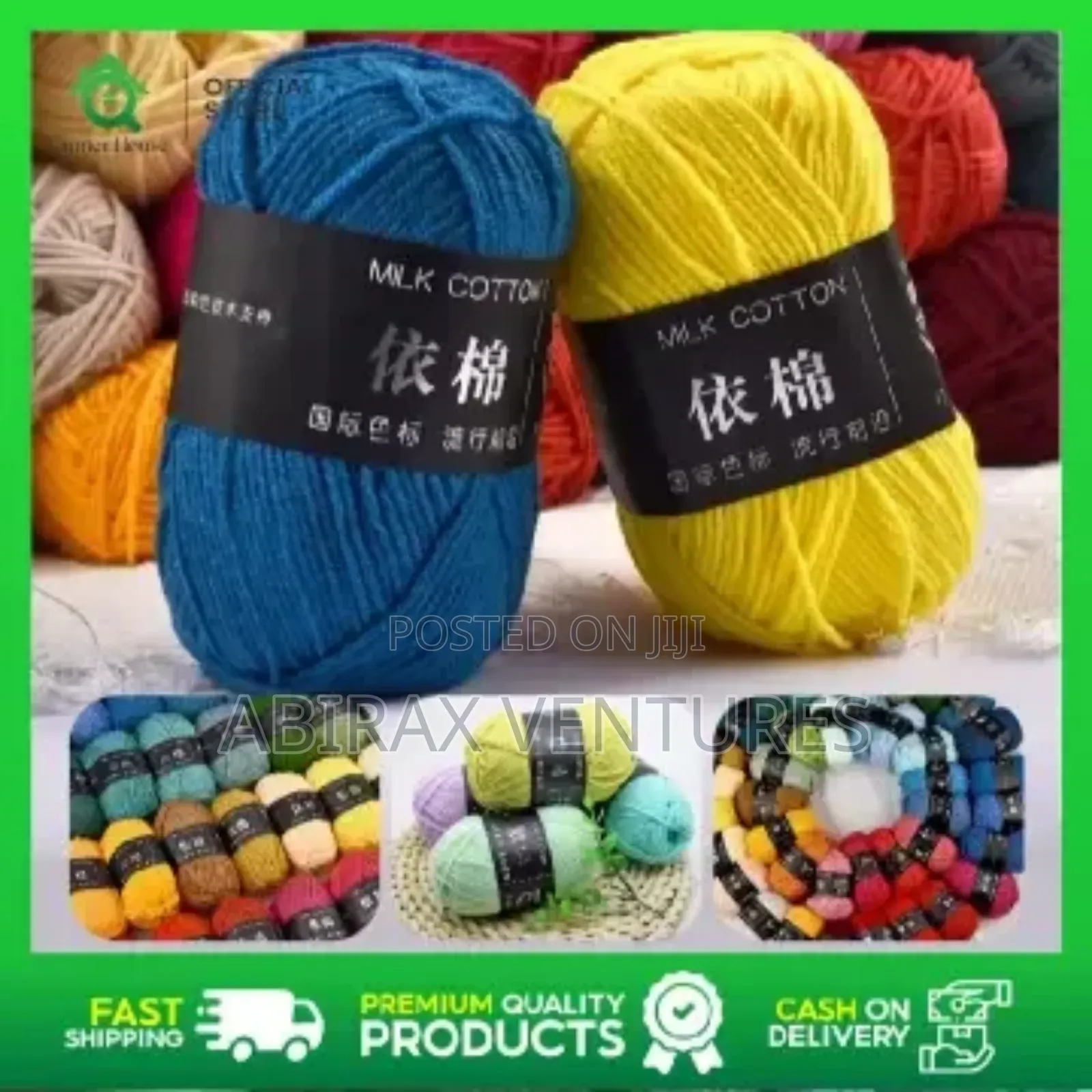 100pcs of 4ply Milk Cotton Yarn