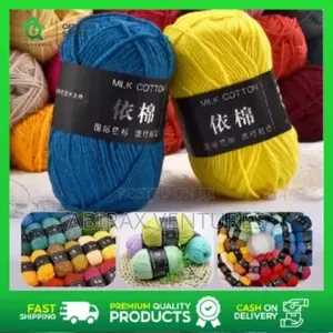 100pcs of 4ply Milk Cotton Yarn