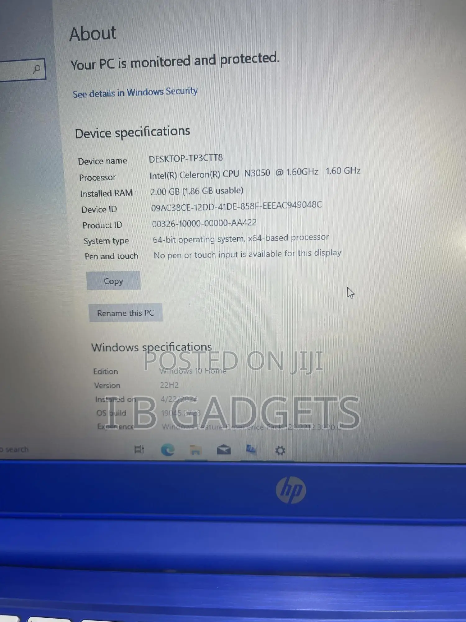 Laptop HP Stream 11 2GB Intel Celeron SSD 32GB