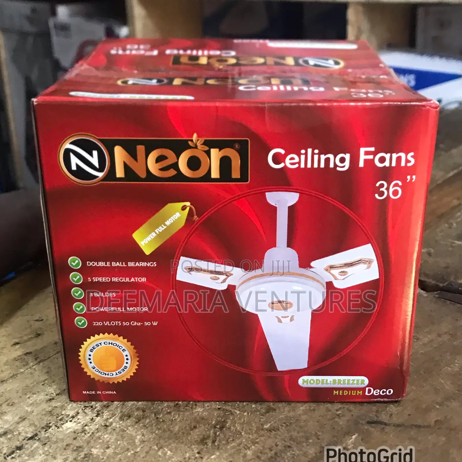 Neon Medium Blade Deco Ceiling Fan