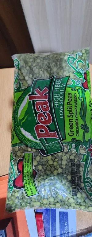 Green Split Peas - High in Fiber, Low Sodium, 16 Oz