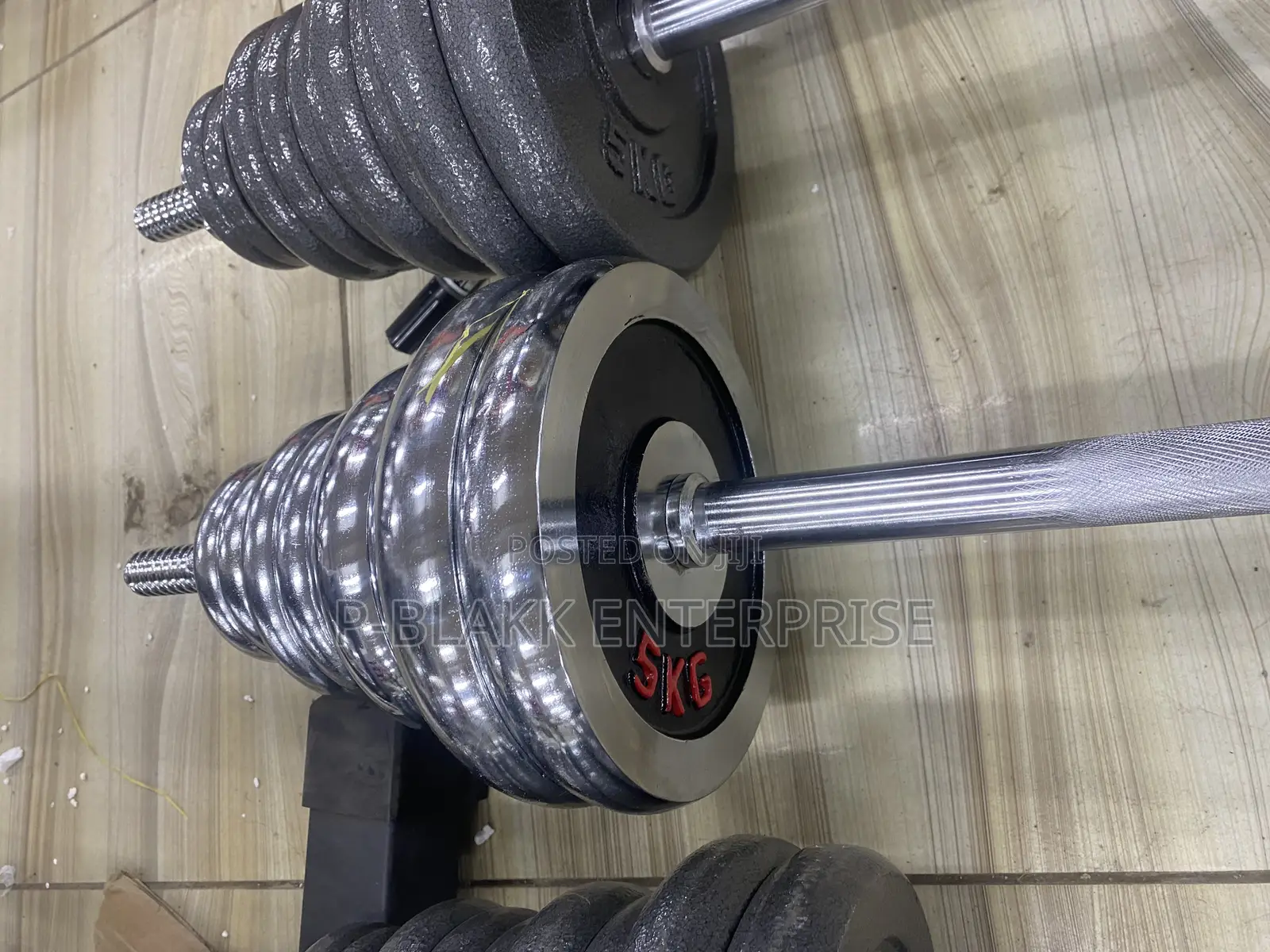 50kg Chrome Barbell and Dumbbell Set