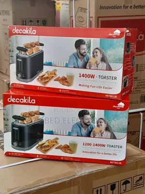 Decakila 4 Slice Toaster With Storage and Reheat 1400w