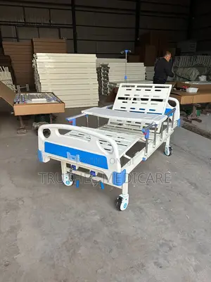 Hospital Bed - Two Cranks (Free Mattress, Drip Stand, Table)