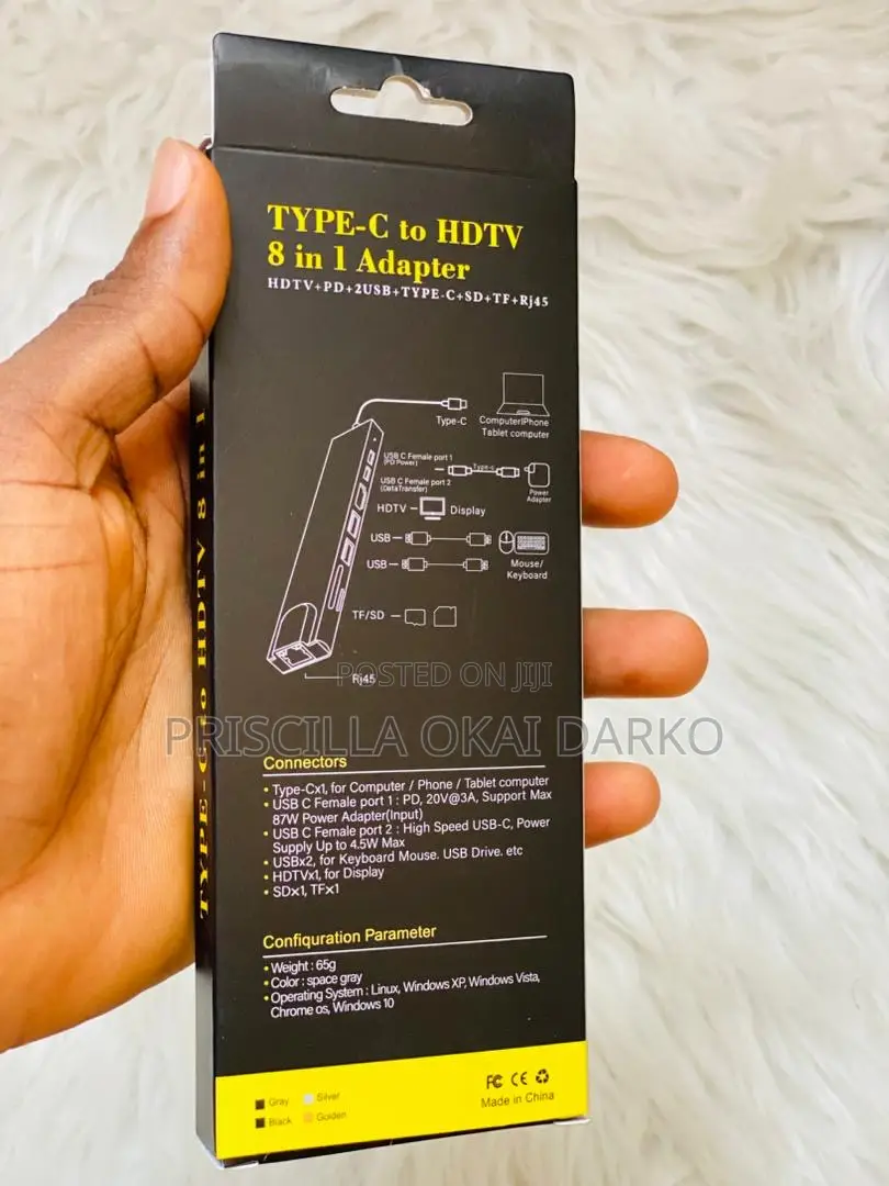 Type C to HDTV 8 in 1 Expansion Dock Station