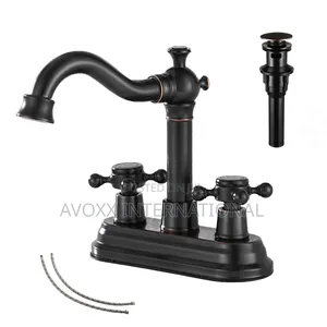 Ggstudy Bathroom Faucet Oil Rubbed Bronze 2 Handles 4"