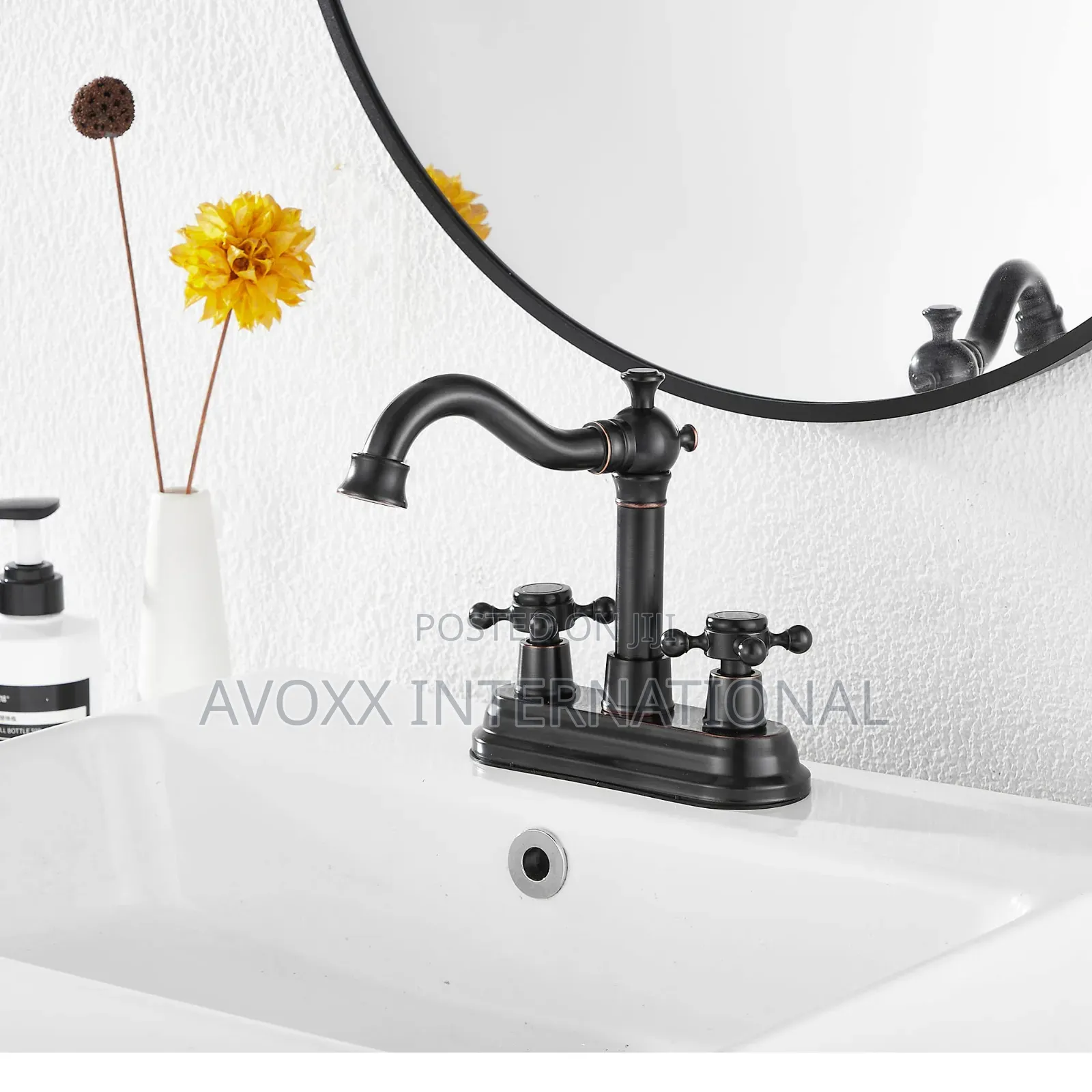 Ggstudy Bathroom Faucet Oil Rubbed Bronze 2 Handles 4"
