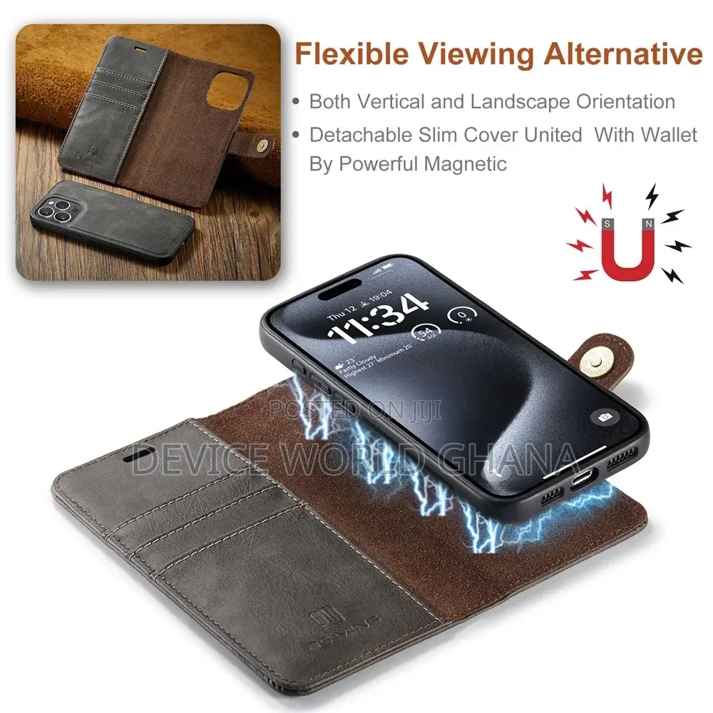 Dg Ming Leather Detachable Flip Case 4 iPhone 17promax 17 16pmax 16 15