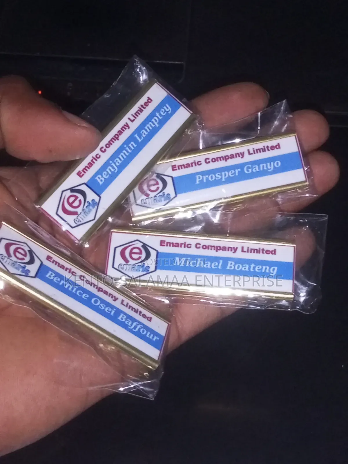 Metallic Name Tags