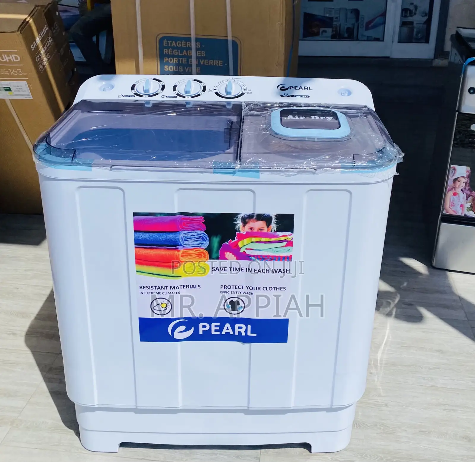 Original Pearl 7kg Electricwashing Machine +Transparent Lid