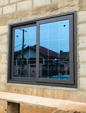 Best Sliding Glass Windows, Grey Frame With Blue Glass